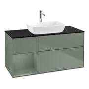 V&B Meuble sous lavabo Finion 120 cm, placage bois, chêne huilé mat laqué