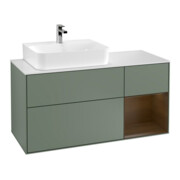 V&B Meuble sous-lavabo Finion 120 cm, placage bois, chêne naturel huilé, laqué mat
