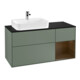 V&B Meuble sous lavabo Finion 120 cm, placage bois, chêne naturel huilé, laqué mat-1