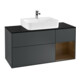 V&B Meuble sous-lavabo Finion 120 cm, placage bois, chêne rouge, mat, laqué bois-1