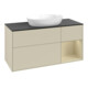 V&B Meuble sous lavabo Finion 120 cm, placage bois, gris mat avec laque, gris brillant avec laque-3