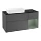V&B Meuble sous lavabo Finion 120 cm, placage bois, laqué anthracite mat-1