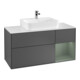 V&B Meuble sous lavabo Finion 120 cm, placage bois, laqué anthracite mat-1