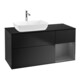 V&B Meuble sous-lavabo Finion 120 cm, placage bois, laqué blanc, laqué bleu-1