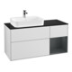 V&B Meuble sous-lavabo Finion 120 cm, placage bois, laqué blanc mat-1