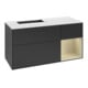 V&B Meuble sous lavabo Finion 120 cm, placage bois, laqué bleu mat-3
