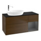 V&B Meuble sous lavabo Finion 120 cm, placage bois, laqué, noyer veinée-1