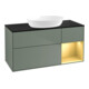 V&B Meuble sous-lavabo Finion 120 cm, placage bois, laque or, huile laquée-1