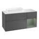 V&B Meuble sous lavabo Finion 120 cm, placage bois, laque rouge, anthracite m-1