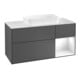 V&B Meuble sous lavabo Finion 120 cm, placage bois, laque rouge-gris-blanc, anthracite m-1