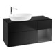 V&B Meuble sous lavabo Finion 120 cm, placage bois, laque rouge, laque bleue-1