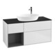 V&B Meuble sous-lavabo Finion 120 cm, placage bois m, rangée A m laqué, blanc m laqué-1
