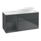 V&B Meuble sous lavabo Finion 120 cm, placage bois m, rangement médium m laqué, médium bleu m laqué-1