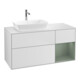 V&B Meuble sous lavabo Finion 120 cm, placage bois m, régl. huile m laque, blanc m laque-1