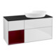V&B Meuble sous lavabo Finion 120 cm, placage bois m, tiroir Peo m laqué, blanc m laqué-1