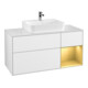 V&B Meuble sous-lavabo Finion 120 cm, placage bois m, tiroir réglable m, blanc brillant. Laqué-1