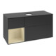 V&B Meuble sous lavabo Finion 120 cm, placage bois mastic, laque gris, blanc mastic lacqué-4