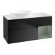 V&B Meuble sous lavabo Finion 120 cm, placage bois mat, tiroir huilé mat laqué bleu-1