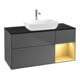 V&B Meuble sous lavabo Finion 120 cm, placage bois, rangement doré mat, anthracite mat-1