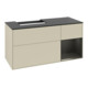 V&B Meuble sous lavabo Finion 120 cm, placage bois, rouge bordeaux mat, gris mat laqué-1
