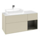 V&B Meuble sous lavabo Finion 120 cm, placage bois, rouge brillant, gris mat brillant-1
