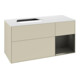 V&B Meuble sous lavabo Finion 120 cm, placage bois, rouge brillant, gris mat brillant-4
