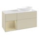 V&B Meuble sous lavabo Finion 120 cm, placage bois, rouge, laqué gris-4