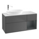 V&B Meuble sous lavabo Finion 120 cm, placage bois, tiroir médian avec laque, anthracite mat-1