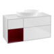 V&B Meuble sous lavabo Finion 120 cm, placage bois, tiroirs avec laque, blanc avec laque-1