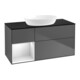 V&B Meuble sous lavabo Finion 120 cm, placage bouleau, tiroir blanc mat, anthracite mat-1