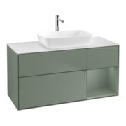 V&B Meuble sous lavabo Finion 120 cm, placage chêne huilé, laqué huilé