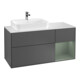 V&B Meuble sous lavabo Finion 120 cm, placage chêne, laqué anthracite m-1