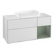 V&B Meuble sous lavabo Finion 120 cm, placage chêne, laqué blanc-1
