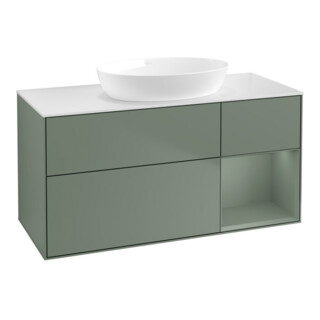 V&B Meuble sous lavabo Finion 120 cm, placage chêne, laqué huilé