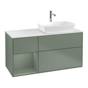 V&B Meuble sous lavabo Finion 120 cm, placage chêne, laqué huilé