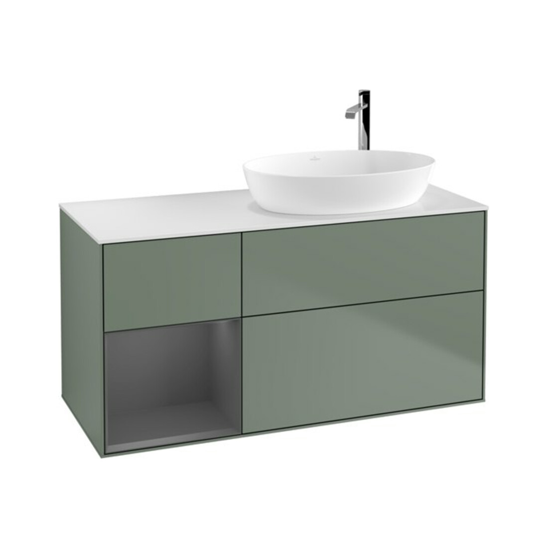 V&B Meuble sous lavabo Finion 120 cm, placage chêne, laqué, huile, laqué