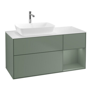 V&B Meuble sous lavabo Finion 120 cm, placage chêne, laqué huilé, laqué huilé