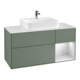V&B Meuble sous-lavabo Finion 120 cm, placage chêne, laqué rouge, huile et laqué-1