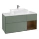 V&B Meuble sous lavabo Finion 120 cm, placage noyer, olivier mat laqué-1