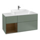 V&B Meuble sous-lavabo Finion 120 cm, placage noyer, porte gauche, huile et laque-1