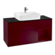 V&B Meuble sous lavabo Finion 120 cm, plan d’abattant bleu mat, tiroir re Peo, Peo m-1