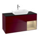V&B Meuble sous lavabo Finion 120 cm, plan de découpe bleu mat, étagère ouverte, poignée mate-1
