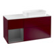 V&B Meuble sous lavabo Finion 120 cm, Plaque blanche mat, Tiroir gauche anthracite mat, Poignée mat-1