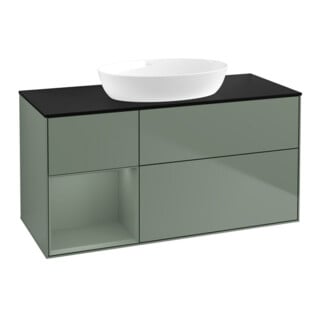 V&B Meuble sous lavabo Finion 120 cm, Plaqué bouleau, Vernis huileux mat, Vernis huileux mat