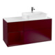 V&B Meuble sous lavabo Finion 120 cm, plaque d'habillage blanche, étagère gauche Peo, Peo m-1