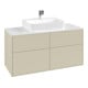 V&B Meuble sous-lavabo Finion 120x60,3 cm, plan de découpe blanc, poignée argent mat laqué-3