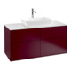 V&B Meuble sous lavabo Finion 120x60,3 cm, plan de drainage blanc, Peony mat-1