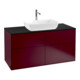 V&B Meuble sous lavabo Finion 120x60,3 cm, plan de drainage bleu mat, Peony Matt-1