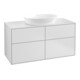 V&B Meuble sous lavabo Finion 120x60,3cm, plan d’abattant blanc mat, blanc mat Lac-1