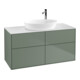 V&B Meuble sous lavabo Finion 120x60,3cm, plaque de fixation blanche, huile avec laque-1